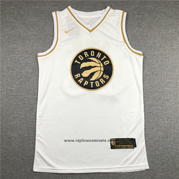 Camiseta Golden Edition Toronto Raptors Fred Vanvleet #23 Blanco